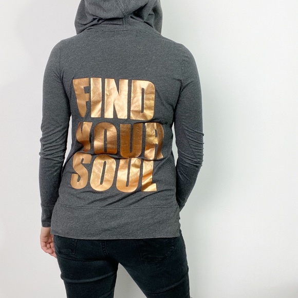 soulcycle Sweaters - Soulcycle Gray Cowl Neck Hoodie "Find Your Soul”